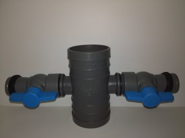 滴灌帶節水灌溉 100*40 四寸轉1.5寸球閥四通 PVC材質抗壓耐用